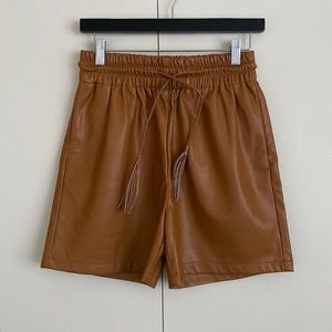 Mother Faux Leather Short